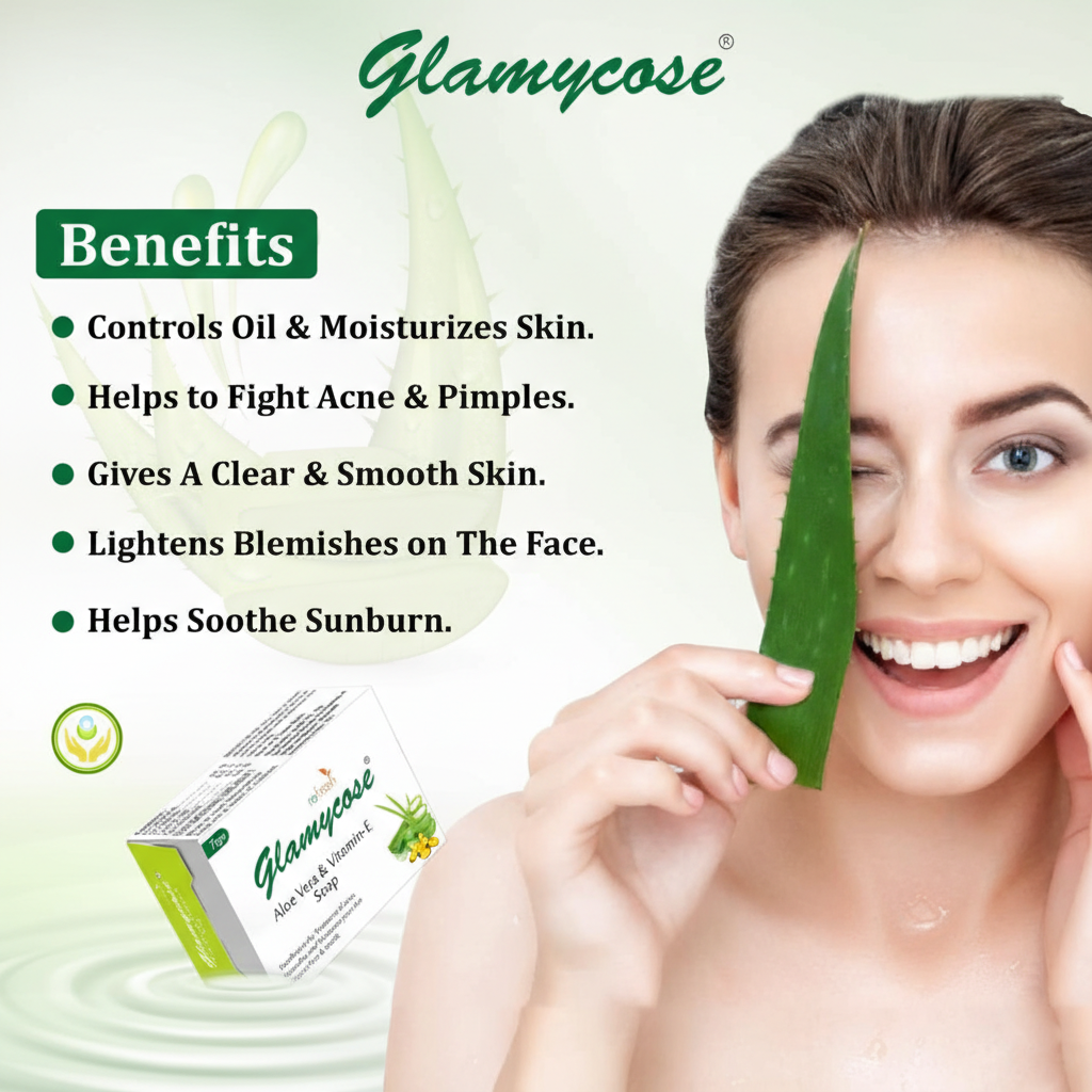Glamycose Aloevera & Vitamin-E soap